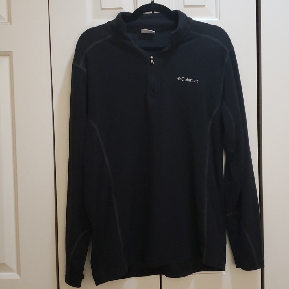 Columbia Black Fleece Quarter Zip Jacket